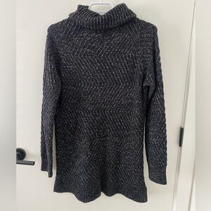 Roots Black and Gray Turtleneck Sweater